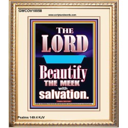 THE MEEK IS BEAUTIFY WITH SALVATION  Scriptural Prints  GWCOV10058  "18X23"