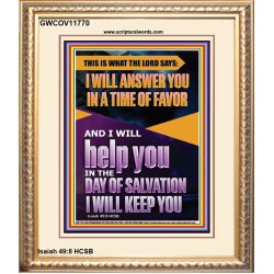 IN A TIME OF FAVOUR I WILL HELP YOU  Christian Art Portrait  GWCOV11770  "18X23"