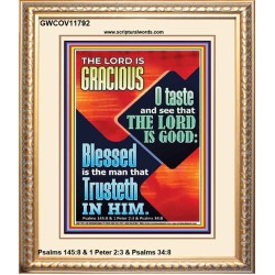 THE LORD IS GRACIOUS AND EXTRA ORDINARILY GOOD TRUST HIM  Biblical Paintings  GWCOV11792  "18X23"