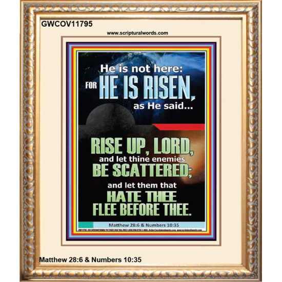 CHRIST JESUS IS RISEN LET THINE ENEMIES BE SCATTERED  Christian Wall Art  GWCOV11795  