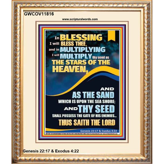 IN BLESSING I WILL BLESS THEE  Modern Wall Art  GWCOV11816  