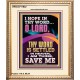 I AM THINE SAVE ME O LORD  Christian Quote Portrait  GWCOV11822  