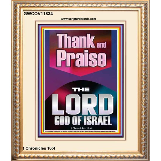 THANK AND PRAISE THE LORD GOD  Custom Christian Wall Art  GWCOV11834  