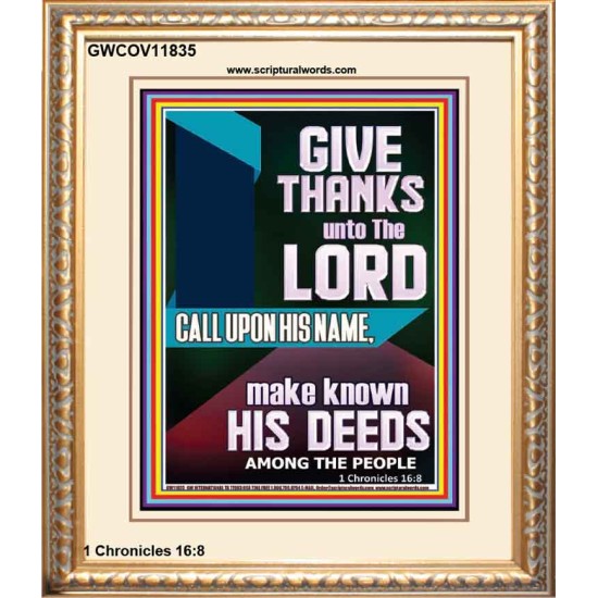 MAKE KNOWN HIS DEEDS AMONG THE PEOPLE  Custom Christian Artwork Portrait  GWCOV11835  