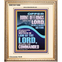 OFFER BURNT OFFERINGS UNTO THE LORD  Custom Inspiration Bible Verse Portrait  GWCOV11850  "18X23"