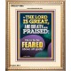 THE LORD IS GREAT AND GREATLY TO PRAISED FEAR THE LORD  Bible Verse Portrait Art  GWCOV11864  