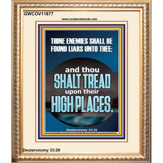 THINE ENEMIES SHALL BE FOUND LIARS UNTO THEE  Printable Bible Verses to Portrait  GWCOV11877  