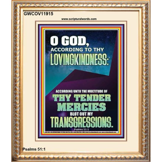 IN THE MULTITUDE OF THY TENDER MERCIES BLOT OUT MY TRANSGRESSIONS  Children Room  GWCOV11915  