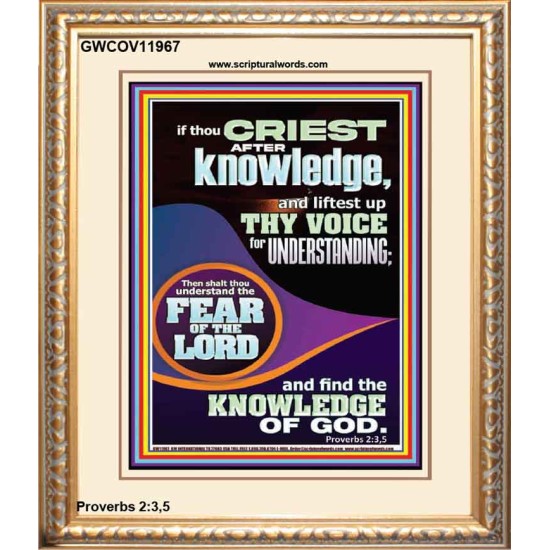 FIND THE KNOWLEDGE OF GOD  Bible Verse Art Prints  GWCOV11967  