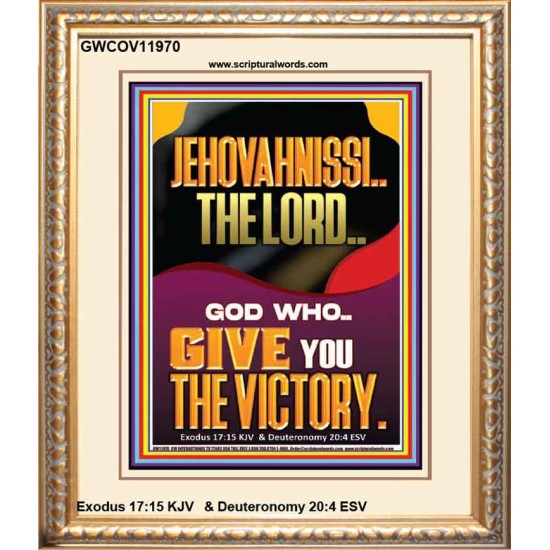 JEHOVAH NISSI THE LORD WHO GIVE YOU VICTORY  Bible Verses Art Prints  GWCOV11970  