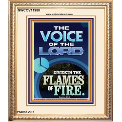 THE VOICE OF THE LORD DIVIDETH THE FLAMES OF FIRE  Christian Portrait Art  GWCOV11980  "18X23"
