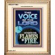 THE VOICE OF THE LORD DIVIDETH THE FLAMES OF FIRE  Christian Portrait Art  GWCOV11980  