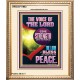 THE VOICE OF THE LORD GIVE STRENGTH UNTO HIS PEOPLE  Bible Verses Portrait  GWCOV11983  