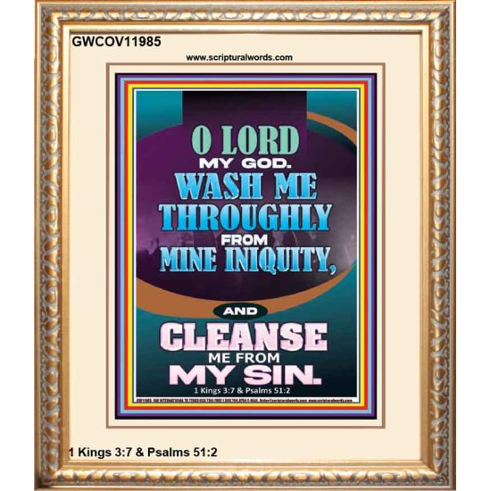 WASH ME THOROUGLY FROM MINE INIQUITY  Scriptural Verse Portrait   GWCOV11985  