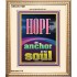 HOPE AN ANCHOR OF THE SOUL  Scripture Portrait Signs  GWCOV11987  "18X23"