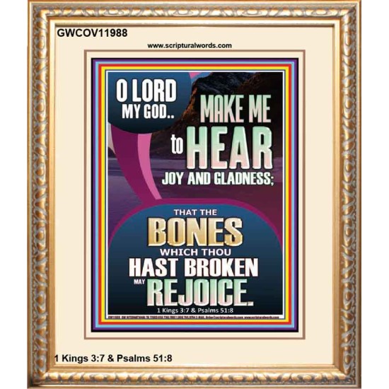 MAKE ME TO HEAR JOY AND GLADNESS  Scripture Portrait Signs  GWCOV11988  