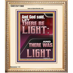 AND GOD SAID LET THERE BE LIGHT  Christian Quotes Portrait  GWCOV11995  