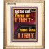 LET THERE BE LIGHT AND THERE WAS LIGHT  Christian Quote Portrait  GWCOV11998  "18X23"