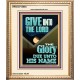 GIVE UNTO THE LORD GLORY DUE UNTO HIS NAME  Bible Verse Art Portrait  GWCOV12004  