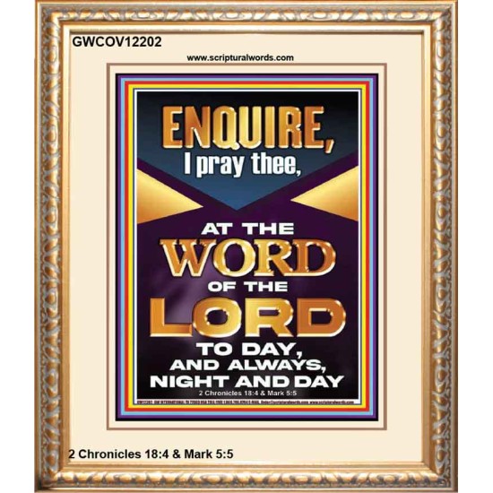 MEDITATE THE WORD OF THE LORD DAY AND NIGHT  Contemporary Christian Wall Art Portrait  GWCOV12202  
