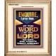 MEDITATE THE WORD OF THE LORD DAY AND NIGHT  Contemporary Christian Wall Art Portrait  GWCOV12202  