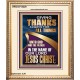 GIVING THANKS ALWAYS FOR ALL THINGS UNTO GOD  Ultimate Inspirational Wall Art Portrait  GWCOV12229  
