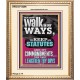 WALK IN MY WAYS AND KEEP MY COMMANDMENTS  Wall & Art Décor  GWCOV12296  