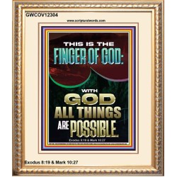 BY THE FINGER OF GOD ALL THINGS ARE POSSIBLE  Décor Art Work  GWCOV12304  "18X23"