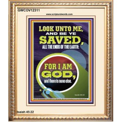 LOOK UNTO ME AND BE SAVED  Custom Wall Scripture Art  GWCOV12311  "18X23"