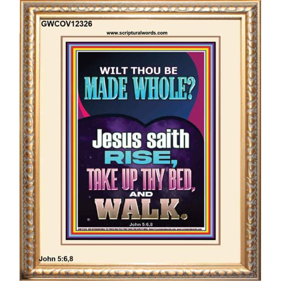 RISE TAKE UP THY BED AND WALK  Custom Wall Scripture Art  GWCOV12326  