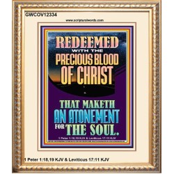 REDEEMED WITH THE PRECIOUS BLOOD OF CHRIST  Custom Wall Décor  GWCOV12334  "18X23"