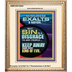 GODLINESS EXALTS A NATION SIN IS A DISGRACE  Custom Inspiration Scriptural Art Portrait  GWCOV12341  "18X23"
