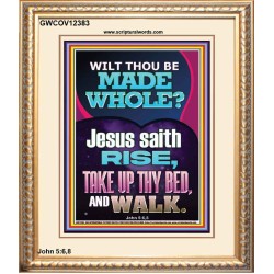 RISE TAKE UP THY BED AND WALK  Bible Verse Portrait Art  GWCOV12383  "18X23"