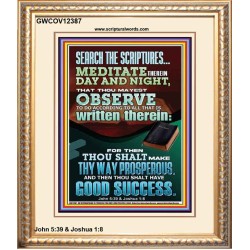 SEARCH THE SCRIPTURES MEDITATE THEREIN DAY AND NIGHT  Bible Verse Wall Art  GWCOV12387  "18X23"