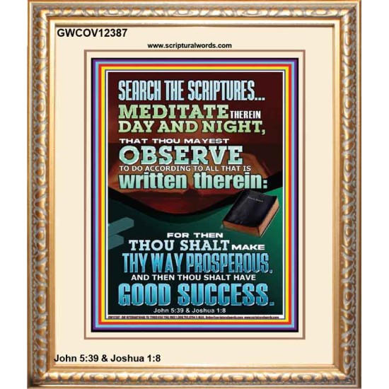SEARCH THE SCRIPTURES MEDITATE THEREIN DAY AND NIGHT  Bible Verse Wall Art  GWCOV12387  