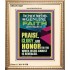 GENUINE FAITH WILL RESULT IN PRAISE GLORY AND HONOR FOR YOU  Unique Power Bible Portrait  GWCOV12427  "18X23"