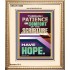 THROUGH PATIENCE AND COMFORT OF THE SCRIPTURE HAVE HOPE  Scriptures Décor Wall Art  GWCOV13005  "18X23"