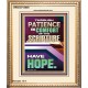 THROUGH PATIENCE AND COMFORT OF THE SCRIPTURE HAVE HOPE  Scriptures Décor Wall Art  GWCOV13005  