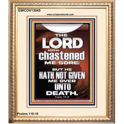 THE LORD HAS NOT GIVEN ME OVER UNTO DEATH  Contemporary Christian Wall Art  GWCOV13045  "18X23"