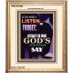 DO WHAT GOD'S TEACHINGS SAY  Children Room Portrait  GWCOV9393  