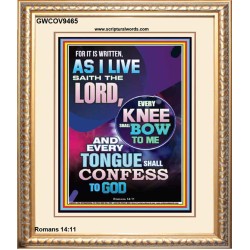 IN JESUS NAME EVERY KNEE SHALL BOW  Unique Scriptural Portrait  GWCOV9465  "18X23"