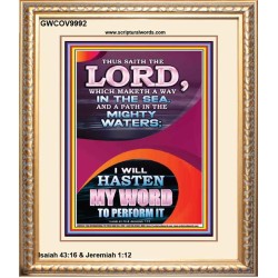 A WAY IN THE SEA AND PATH IN MIGHTY WATERS  Unique Power Bible Portrait  GWCOV9992  "18X23"