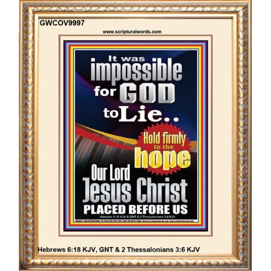 IMPOSSIBLE FOR GOD TO LIE  Children Room Portrait  GWCOV9997  