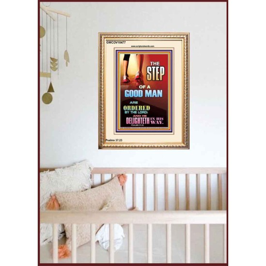 THE STEP OF A GOOD MAN  Contemporary Christian Wall Art  GWCOV10477  