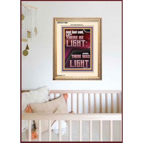 AND GOD SAID LET THERE BE LIGHT  Christian Quotes Portrait  GWCOV11995  