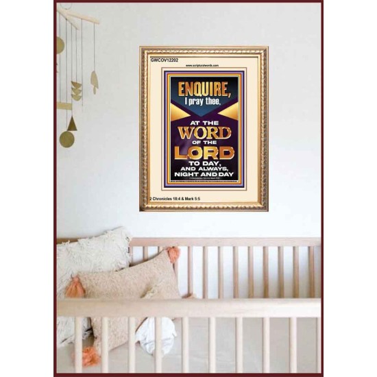 MEDITATE THE WORD OF THE LORD DAY AND NIGHT  Contemporary Christian Wall Art Portrait  GWCOV12202  