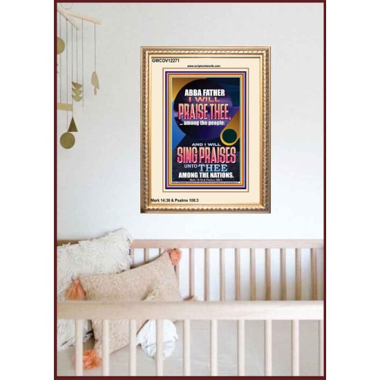 I WILL SING PRAISES UNTO THEE AMONG THE NATIONS  Contemporary Christian Wall Art  GWCOV12271  