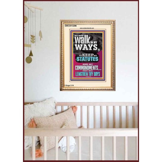 WALK IN MY WAYS AND KEEP MY COMMANDMENTS  Wall & Art Décor  GWCOV12296  