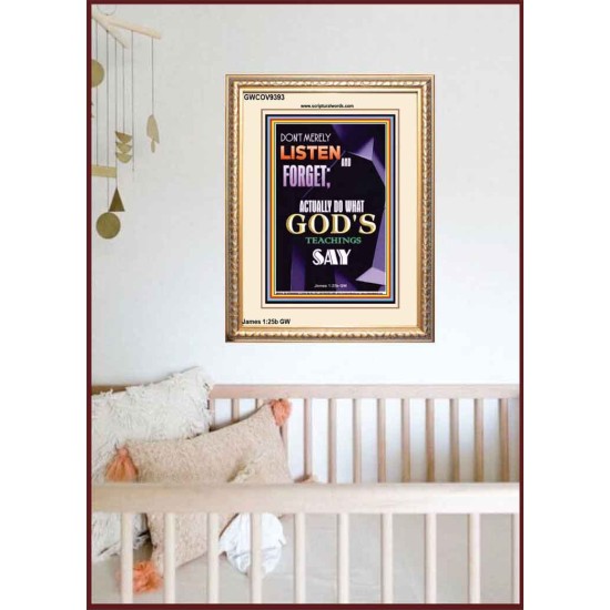 DO WHAT GOD'S TEACHINGS SAY  Children Room Portrait  GWCOV9393  