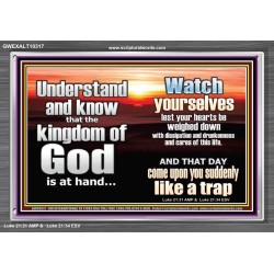 BEWARE OF THE CARE OF THIS LIFE  Unique Bible Verse Acrylic Frame  GWEXALT10317  "33X25"